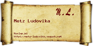 Metz Ludovika névjegykártya